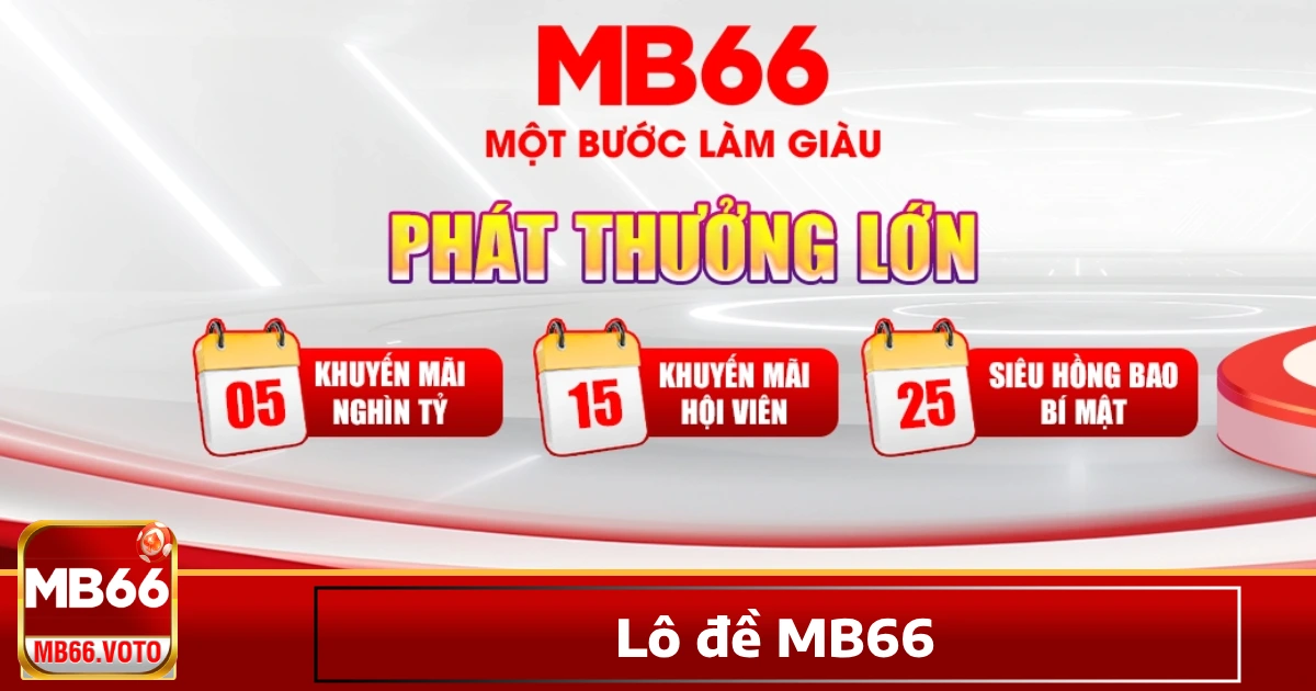 Khuyến mãi độc quyền khi chơi Lô đề MB66