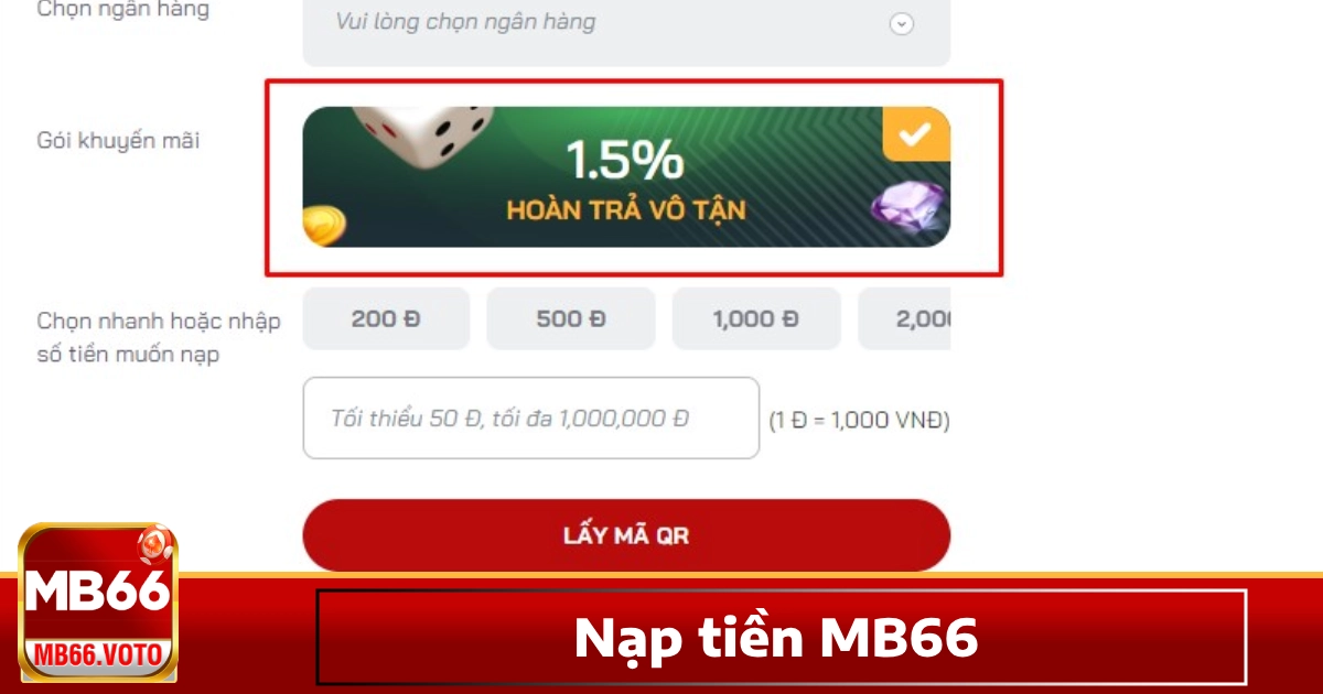 Hướng dẫn chi tiết cách nạp tiền MB66